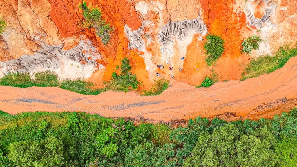 A birds-eye view of the fabulous Fairy Stream in Mui Ne.