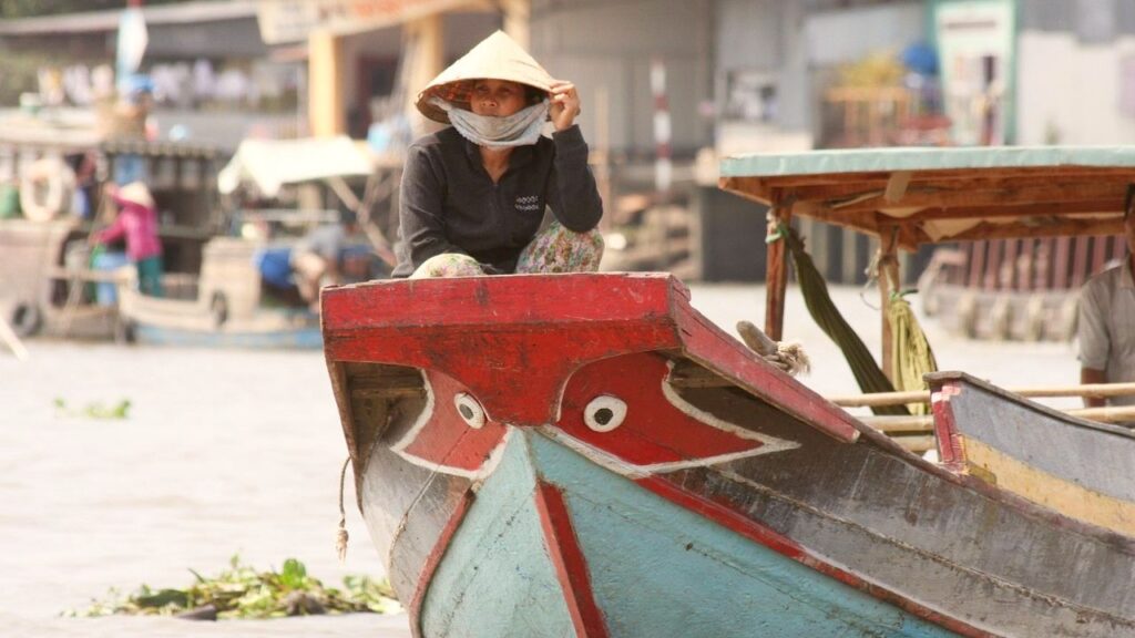 Sellers on our Cai Rang Floating Market Tour.