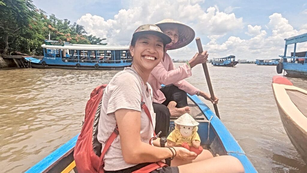 Sampan ride on 1-Day Mekong Tour.