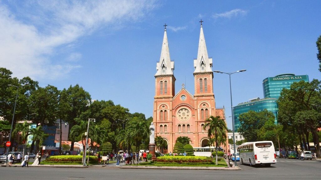 Notre-Dame Cathedral on our HCMC Tour