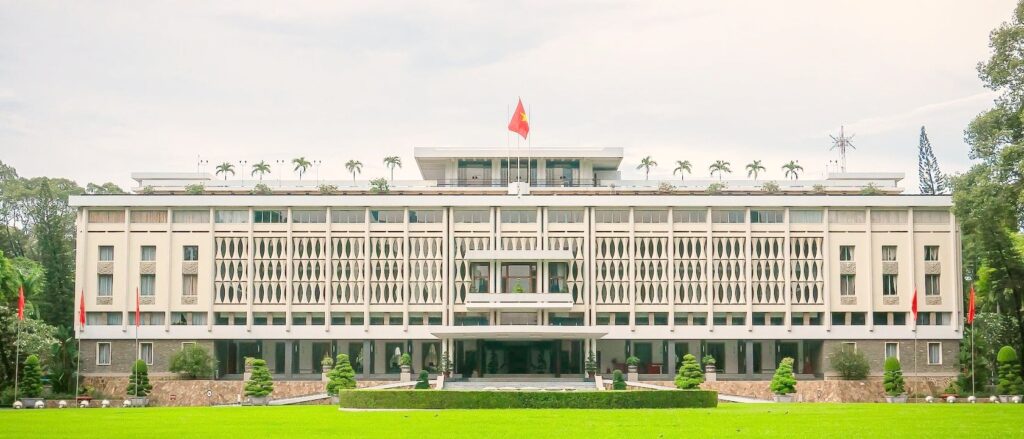 Reunification Palace on our HCMC Tour.