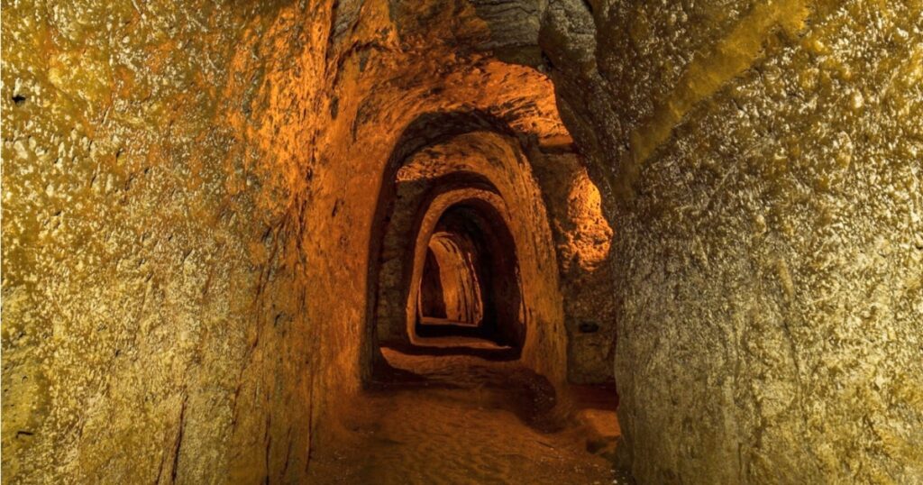 Entrance to a tunnel in Cu Chi