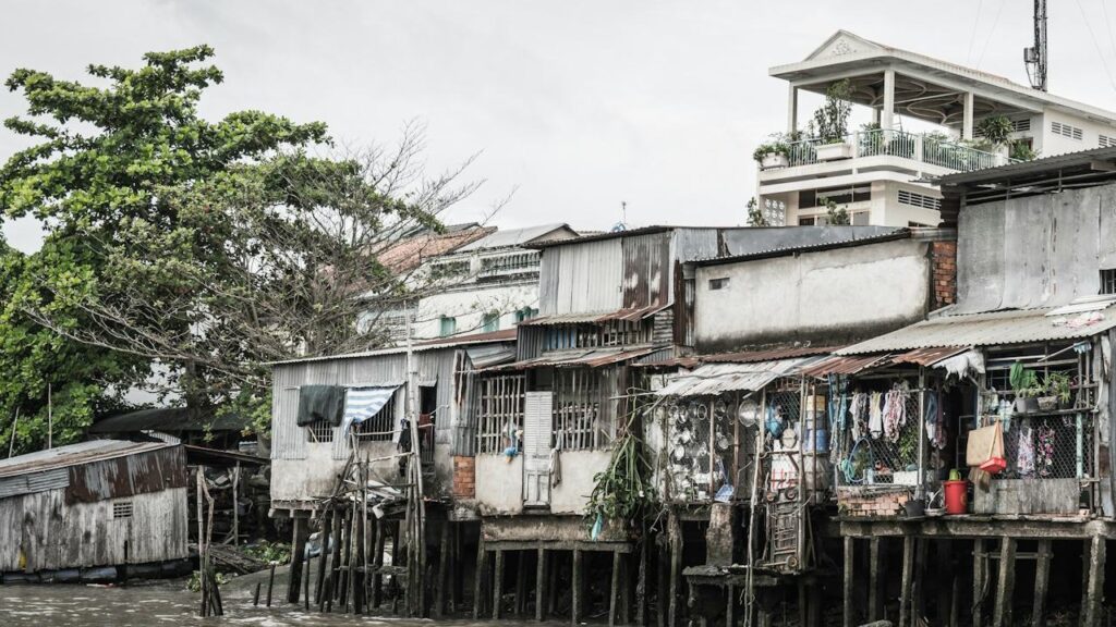 Floating houses in Can Tho