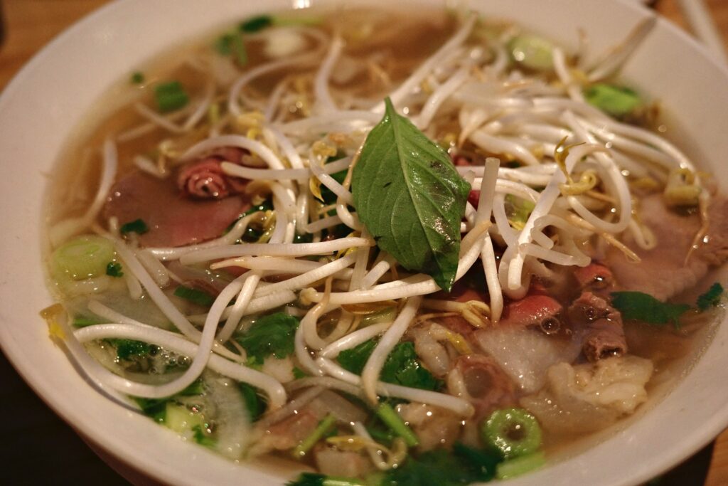 A bowl of Pho noodle soup