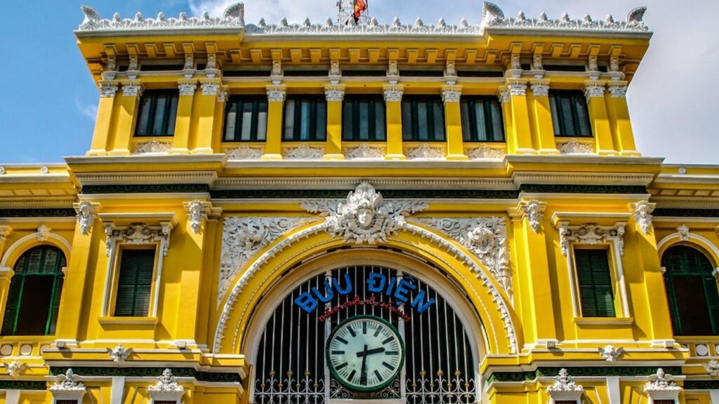 Outside Saigon Central Post Office