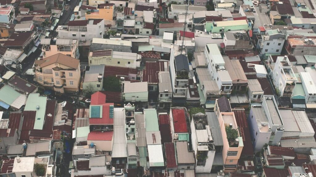 Birds-eye view of Ho Chi Minh City