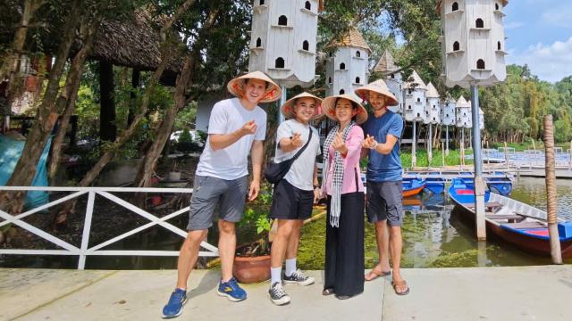 Some of our guests at Dong Thap eco reserve