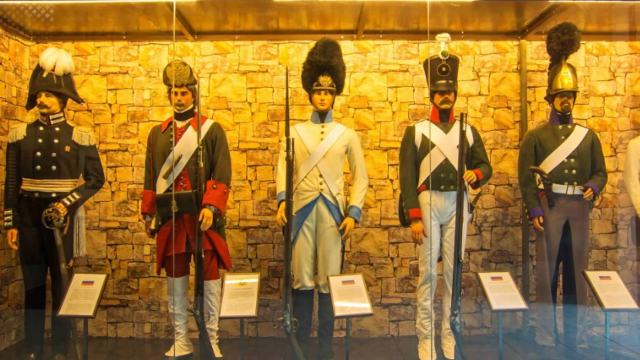 Selection of military dress at the Worldwide Arms Museum