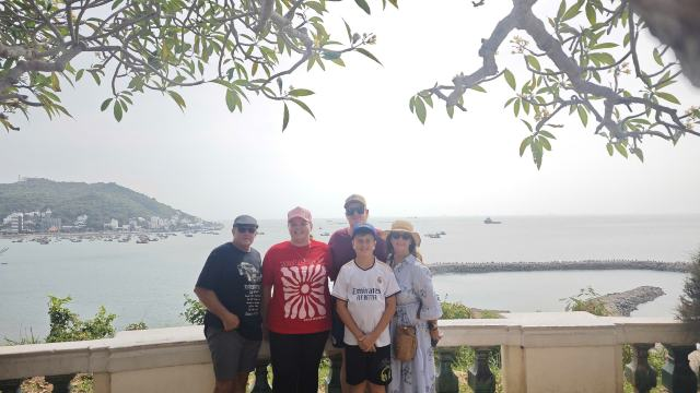 Tour guests at Vung Tau's White Palace